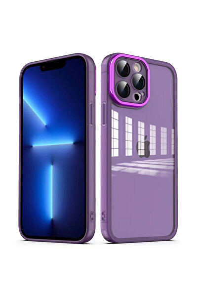 BUTAM BİLİŞİM حافظة شفافة متوافقة مع هاتف iPhone 13 Pro مع حماية للكاميرا - أ...