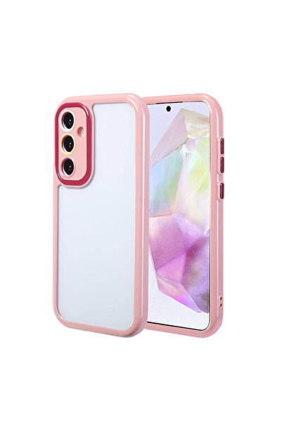BUTAM BİLİŞİM حافظة هاتف Galaxy A35 مع حماية للكاميرا وتصميم ملون للحواف والإ...