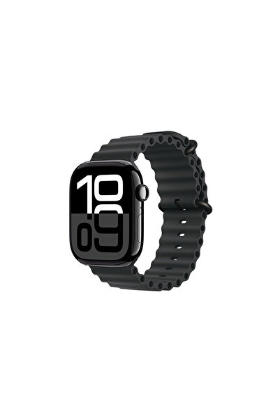 BUTAM BİLİŞİM ساعة 10 مقاس 46 ملم متوافقة مع حزام السيليكون KRD-75 باللون الأ...