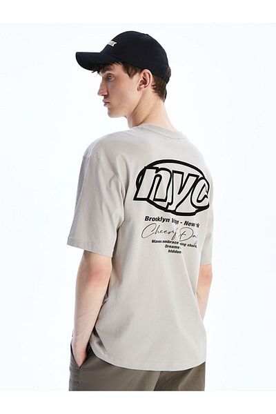 LC Waikiki Ανδρικό μπλουζάκι XSIDE Crew Neck με στάμπα χτενισμένο βαμβακερό