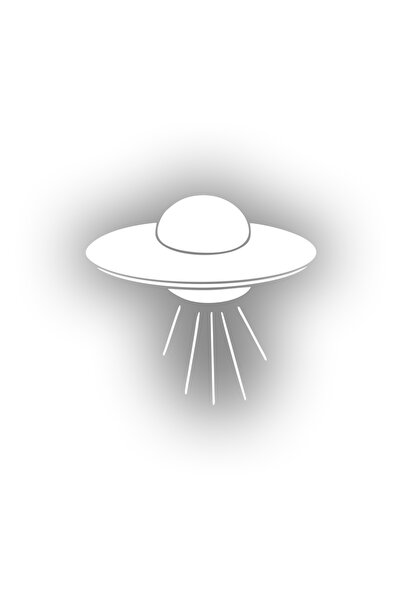 Reysa Tasarım Ufo Car Sticker 17X17 cm White