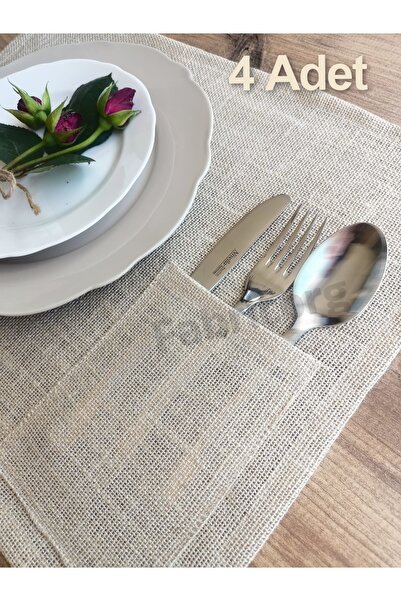 fabricorg Cepli Jüt Dekoratif Amerikan Servisi, Sunum Peçetesi, Tabak Alttlığ...