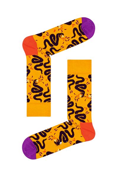 Shuttle Park Special Series Happy Colorful Snake Snake Pattern Socks Fun Comfortable Design Style Socket Seamless Socks