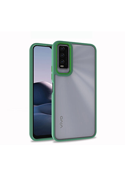 BUTAM BİLİŞİM غطاء فلورا لهاتف فيفو Y20 - أخضر