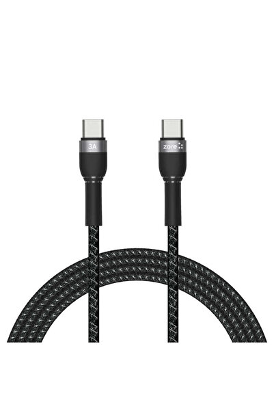 Kılıfist Black Shira Series Type-C to Type-C Pd Cable 2 Meters-Klfs