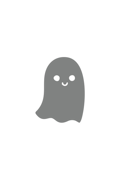 Reysa Tasarım ملصق سيارة شبح لطيف مقاس 17 × 17 سم باللون الرمادي