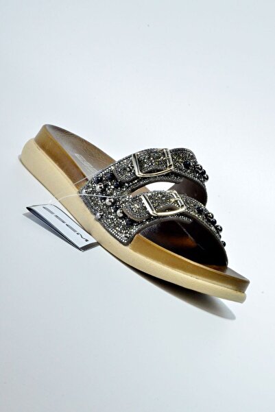AkınalBella Παντόφλες με διπλό λουράκι με στολίδια και καρφιά AKINALBELLA 339...