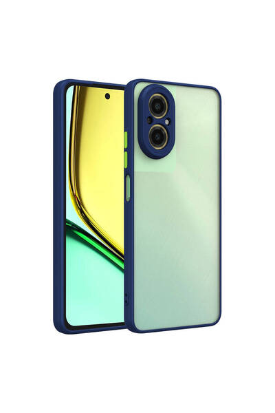 BUTAM BİLİŞİM غطاء حماية لهاتف Realme 12 Lite Hux - أزرق داكن
