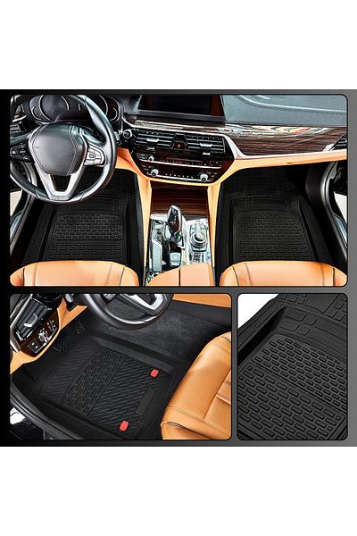 TEAMCAR ® Car Mats Tray Type Compatible Opel Vectra C (2002-2008) Black Durable Material