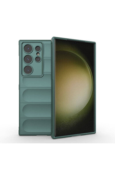 BUTAM BİLİŞİM حافظة لهاتف Galaxy S24 Ultra مصنوعة من السيليكون العرقي مع تصمي...