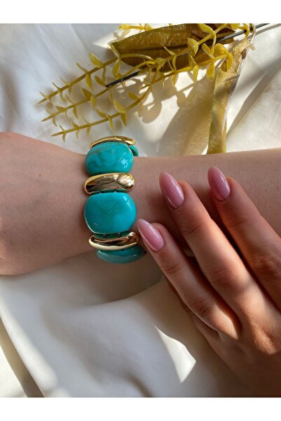 ŞİMŞEK BİJUTERİ سوار رومانسي ذهبي مفصل بأحجار ملونة