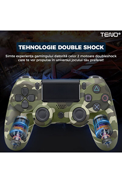 Teno Controller Wireless Pentru Consolă, Compatibil Ps4/Ps5/Xbox/Switch/Pc, Albastru