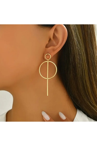 SEVAS GOLD Women's Gold Color Folk Dangle Earrings