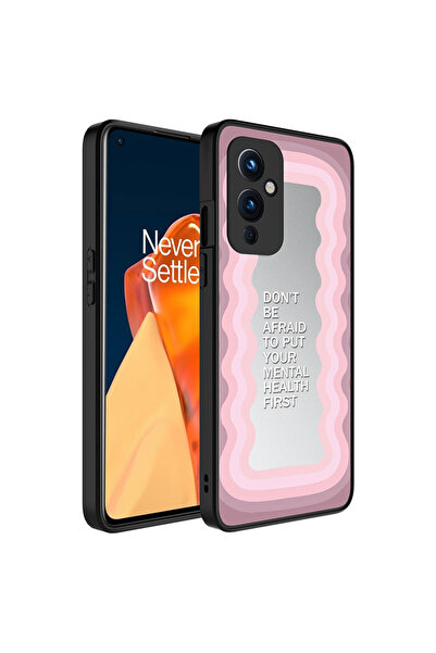 BUTAM BİLİŞİM One Plus 9 Case Mirrored Patterned Camera Protected Glossy Mirror Cover - Mirror