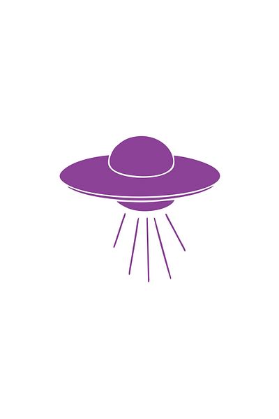 Reysa Tasarım Ufo Car Sticker 17X17 cm Purple