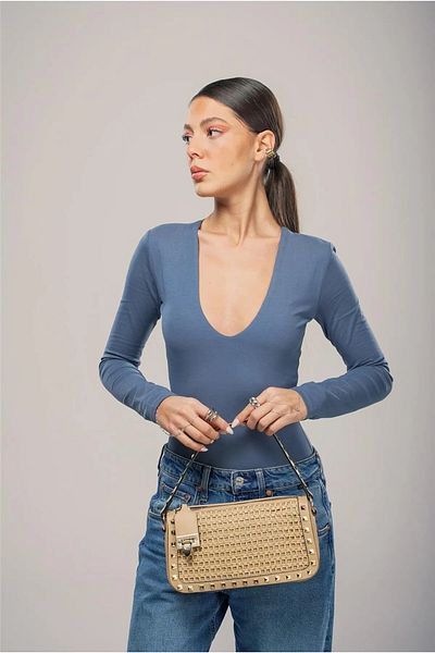 ÇÇS Beige Women's Hand and Shoulder Bag 17961