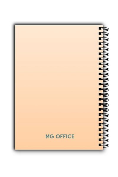 MG Office Apuseni A5 Notebook - Vellum - Metallic spiral, 80 sheets, thick paper, soft cover
