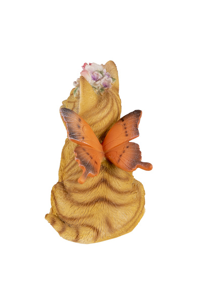 Clayre & Eef Brown polyresin figurine Little Kitty 12x10x15 cm