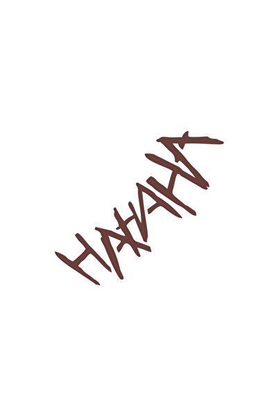 Reysa Tasarım Hahah Car Sticker 17X17 cm Brown