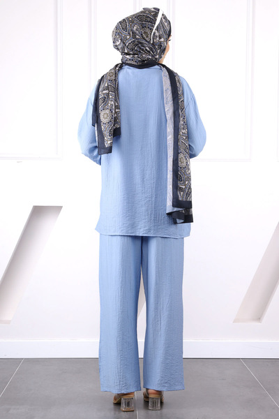 İmajButik Σετ παντελονιού Blue Kimono Modal