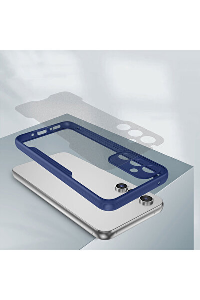 BUTAM BİLİŞİM Galaxy A14 Case Parfe Cover - Navy Blue