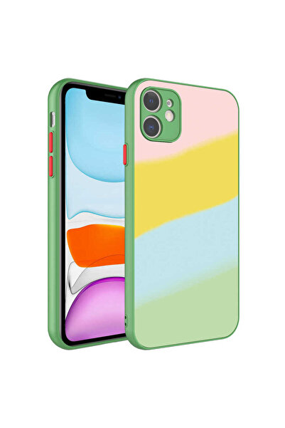 BUTAM BİLİŞİM حافظة X-Cam ملونة متوافقة مع هاتف iPhone 11 مع حماية للكاميرا -...