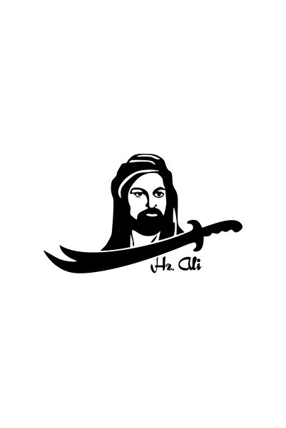 Reysa Tasarım Zülfikar Hz Ali Araba Sticker 18x11 Cm Siyah