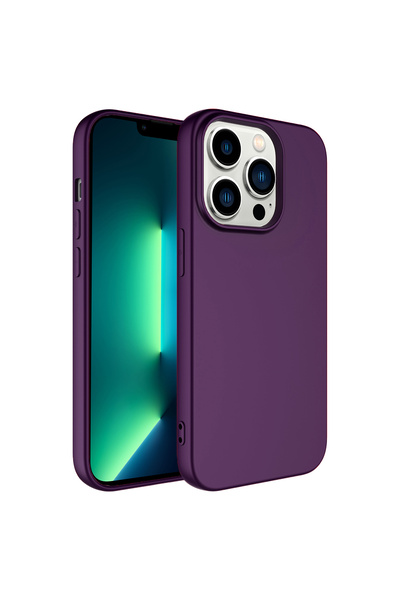 BUTAM BİLİŞİM حافظة LSR Launch المتوافقة مع هاتف iPhone 14 Pro - أرجواني غامق