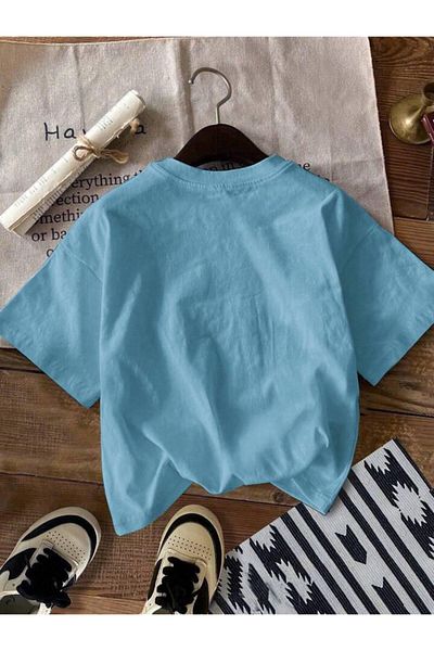 vinraus Tricou cu imprimeu pentru fete/băieți PetrolBlue Cosmic Event Astronaut