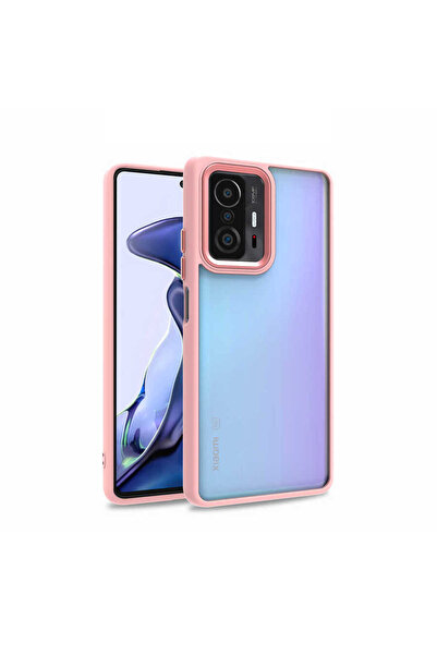 BUTAM BİLİŞİM غطاء حماية لهاتف Mi 11T Pro 5G فلورا - ذهبي وردي