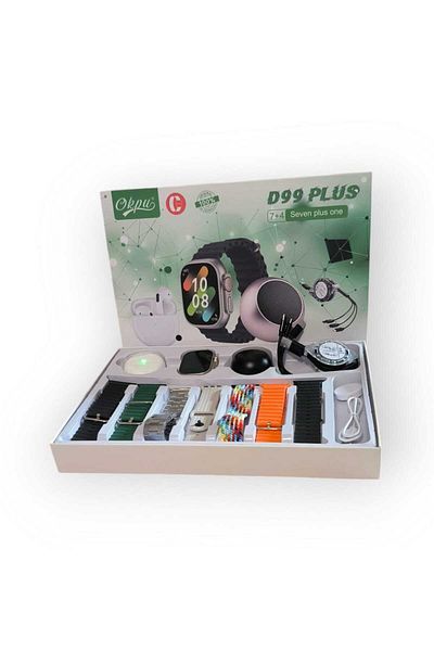 OEM Smart Watch Set with Headphones and Mini Speaker D99 Plus +7 Straps