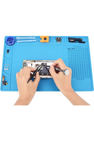 OEM Glue soldering mat, Silicone, Blue