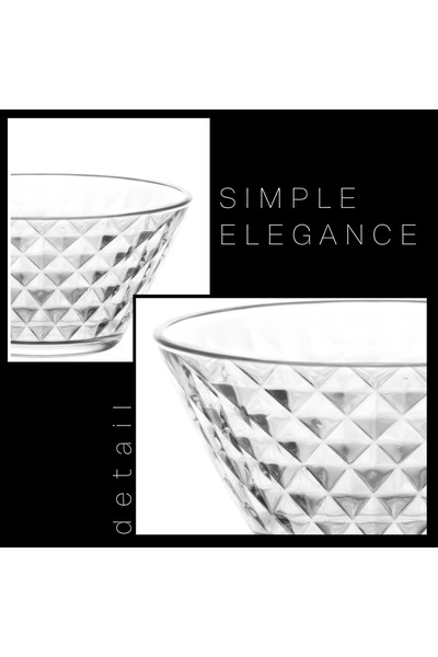 LAV Set of 6 Bowls, for Desserts, Snacks and Salads, LAV, Artemis Model, 330 ml