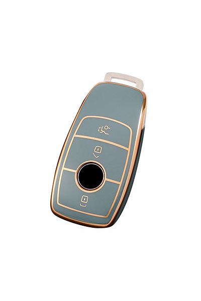 OEM Premium protective cover for car key, Elegance Luxury Cover Key, GREY, compatible with Mercedes Benz