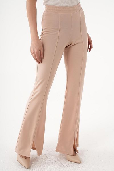 Betül Nayir Flared Leg Trousers -Beige