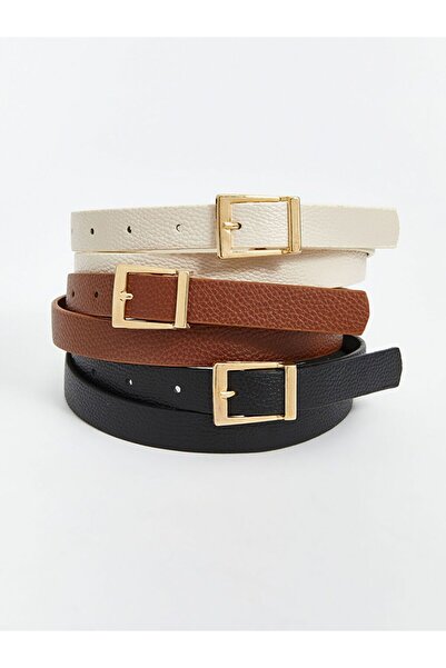 LC Waikiki LCW ACCESSORIES Δερμάτινη όψη Γυναικεία ζώνη 3 τεμαχίων