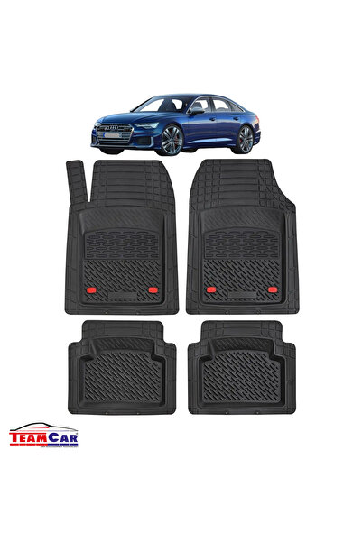 TEAMCAR Πατάκια αυτοκινήτου τύπου δίσκου συμβατά με Audi A6 C8 Sedan (20182025)