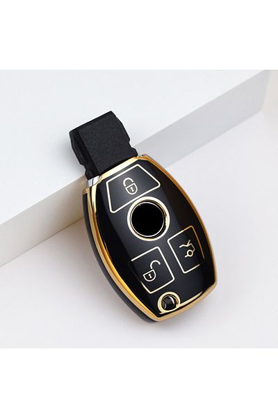 OEM Black key case for 3 buttons Mercedes CLA GLC GLA GLK W203 W210 W211 W204 W176 A B C R Class