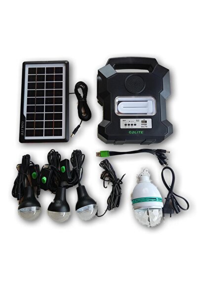 OEM Sistem de iluminare LED cu energie solară, 3 becuri LED/Radio FM/Slot MicroSD/BLUETOOTH