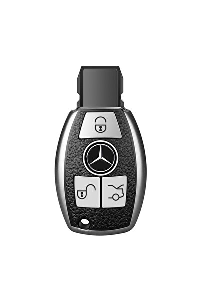 OEM Husă cheie auto pentru Mercedes Benz1, TPU, argintiu/negru