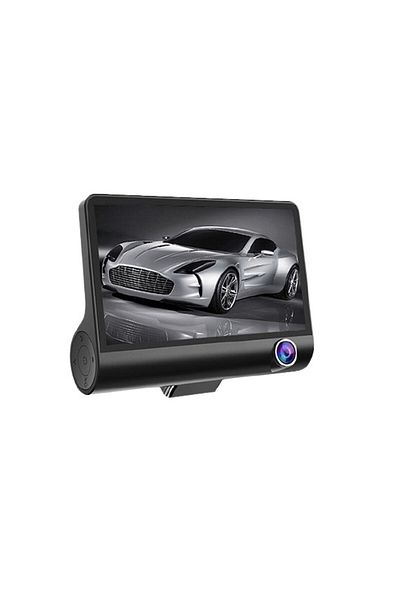 OEM Cameră DVR auto, Full HD cu 3 lentile față, spate, interior, senzor G, vedere nocturnă, detectare mișcare