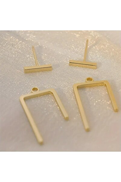 SEVAS GOLD Women's White Color Parallel Earrings