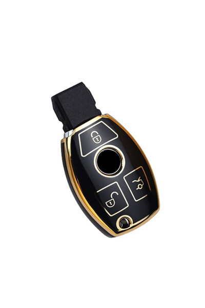 OEM Carcasă cheie neagră pentru 3 butoane Mercedes CLA GLC GLA GLK W203 W210 W211 W204 W176 A B C R Class