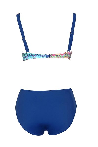 Endeep Beria Women's Blue Ethnic Patterned Bikini Set