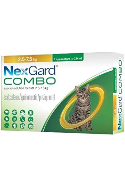 NEXGARD Combo drops against fleas, ticks and helminths for cats (3 pipette) 2.5-7.5 kg