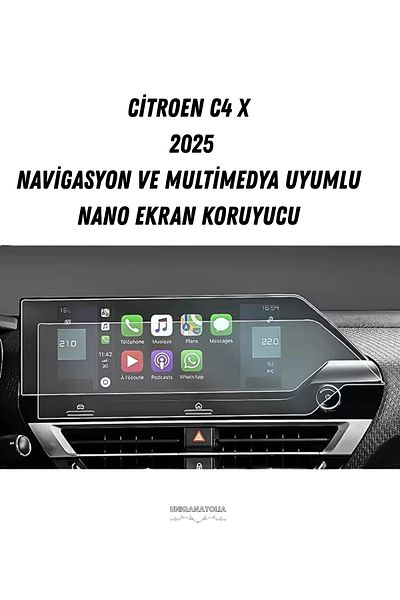 UniqAnatolia Citroen C4 X-C4 X Max 2025 Navigation and Multimedia Compatible Nano Screen Protector