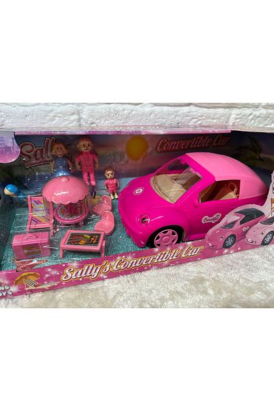 Sally Pink Car with Camping and Above in Family