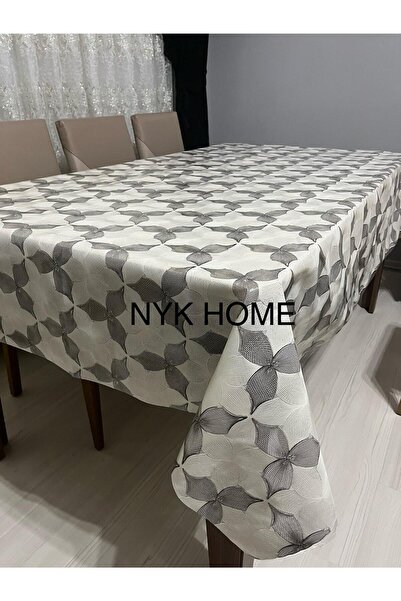 NYK HOME Hasır Desen Lüks Pvc Silinebilir Masa Örtüsü Tüm Renk Ve Ölçüler KRE...