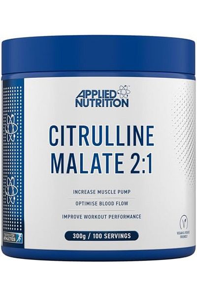 applied nutrition مسحوق حمض أميني مُعزِّز لأكسيد النيتريك، مالات السيترولين ٢:١ | ٣٠٠٠ ملغ لكل حصة من التغذية التطبيقية