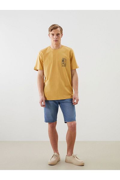 LC Waikiki LCW ECO Herren-T-Shirt mit Rundhalsausschnitt und Aufdruck